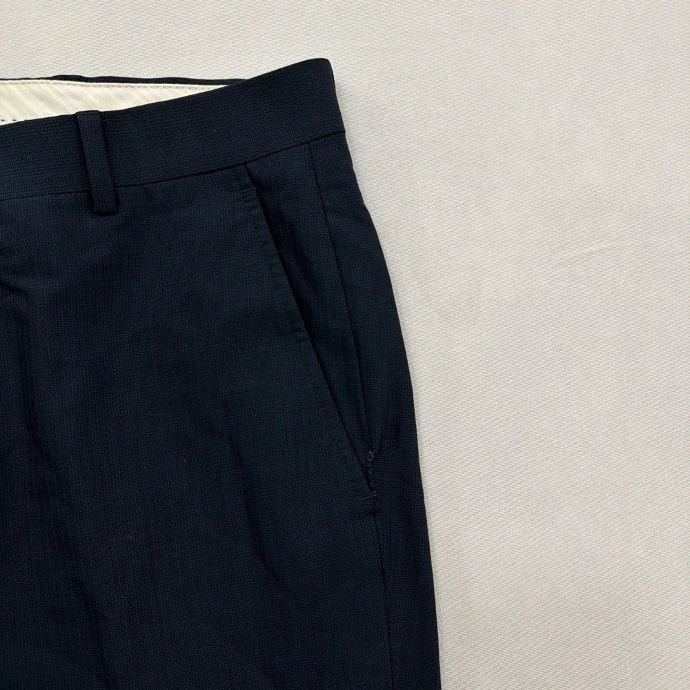 Joseph Abboud Suit Slim Fit Wool Blend 2-Button Navy Blue Mens 38R 32W